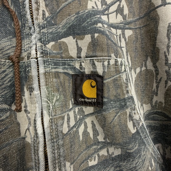 Carhartt‎ Active Jacket Thermal Lined Mens Large JR245 Camo Mossy Oak - Picture 9 of 13